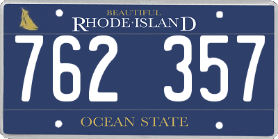 RI license plate 762357