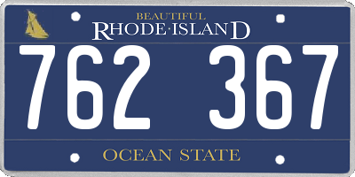 RI license plate 762367