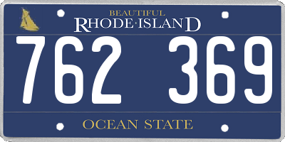 RI license plate 762369