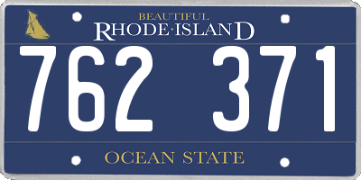 RI license plate 762371