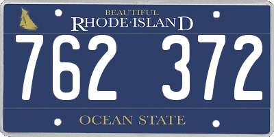 RI license plate 762372