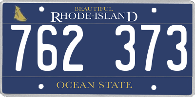 RI license plate 762373