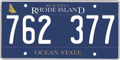RI license plate 762377