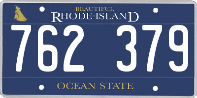 RI license plate 762379