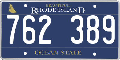 RI license plate 762389