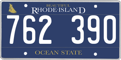 RI license plate 762390