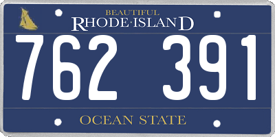 RI license plate 762391