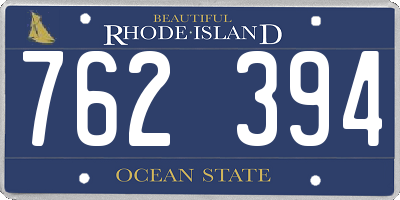 RI license plate 762394