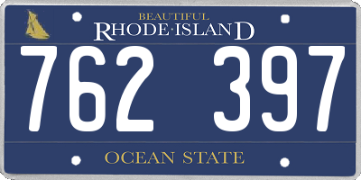 RI license plate 762397