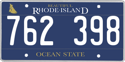 RI license plate 762398