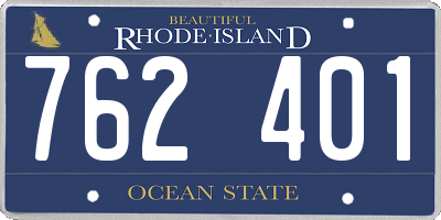 RI license plate 762401