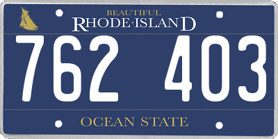 RI license plate 762403