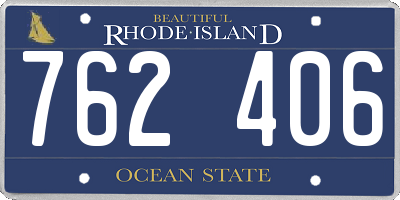 RI license plate 762406