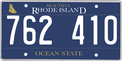RI license plate 762410