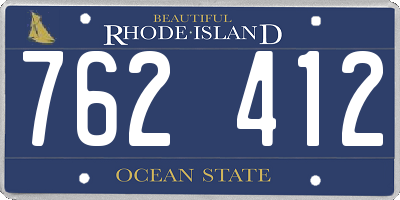 RI license plate 762412