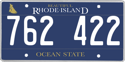 RI license plate 762422