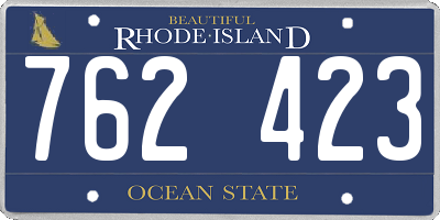 RI license plate 762423
