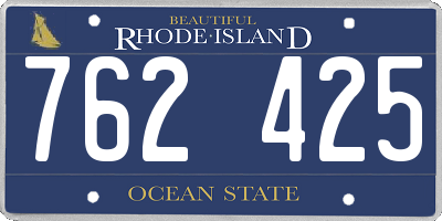 RI license plate 762425