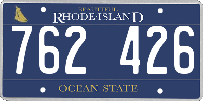 RI license plate 762426