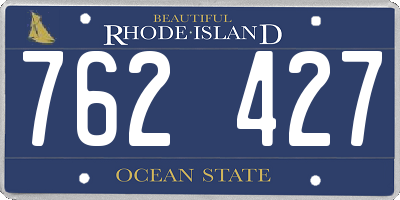 RI license plate 762427