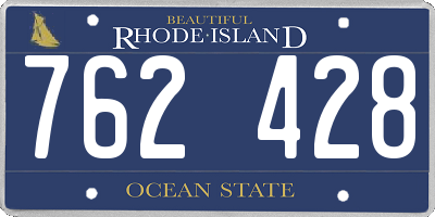 RI license plate 762428