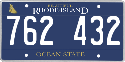 RI license plate 762432