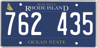 RI license plate 762435