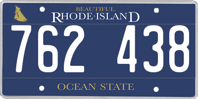 RI license plate 762438