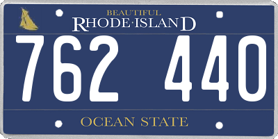 RI license plate 762440