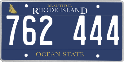 RI license plate 762444
