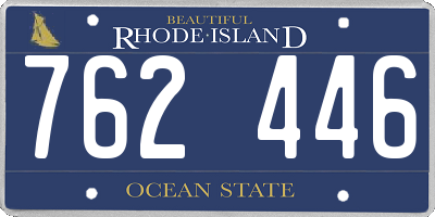 RI license plate 762446