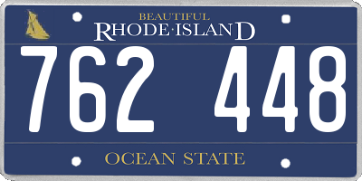RI license plate 762448