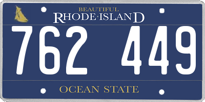 RI license plate 762449