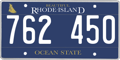 RI license plate 762450