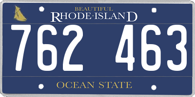RI license plate 762463