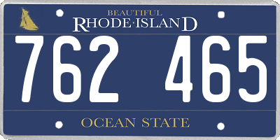 RI license plate 762465