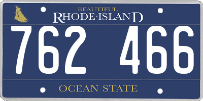 RI license plate 762466