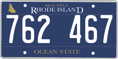RI license plate 762467