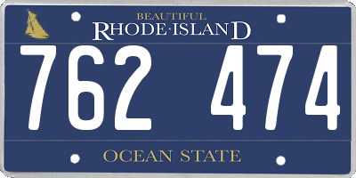 RI license plate 762474