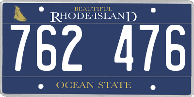 RI license plate 762476