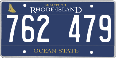 RI license plate 762479
