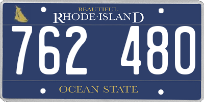 RI license plate 762480