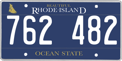 RI license plate 762482