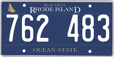RI license plate 762483