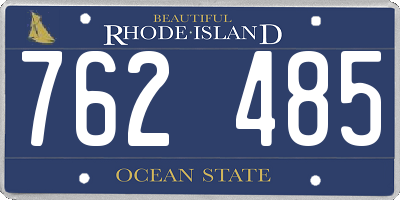 RI license plate 762485