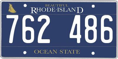 RI license plate 762486