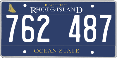 RI license plate 762487
