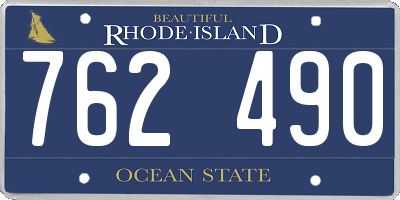 RI license plate 762490