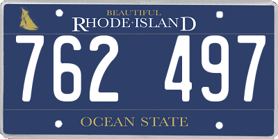 RI license plate 762497