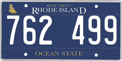 RI license plate 762499